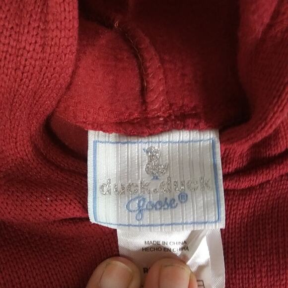 DUCK DUCK GOOSE Zip Up Sweater Vest Red SZ 0-3mo - Picture 4 of 7